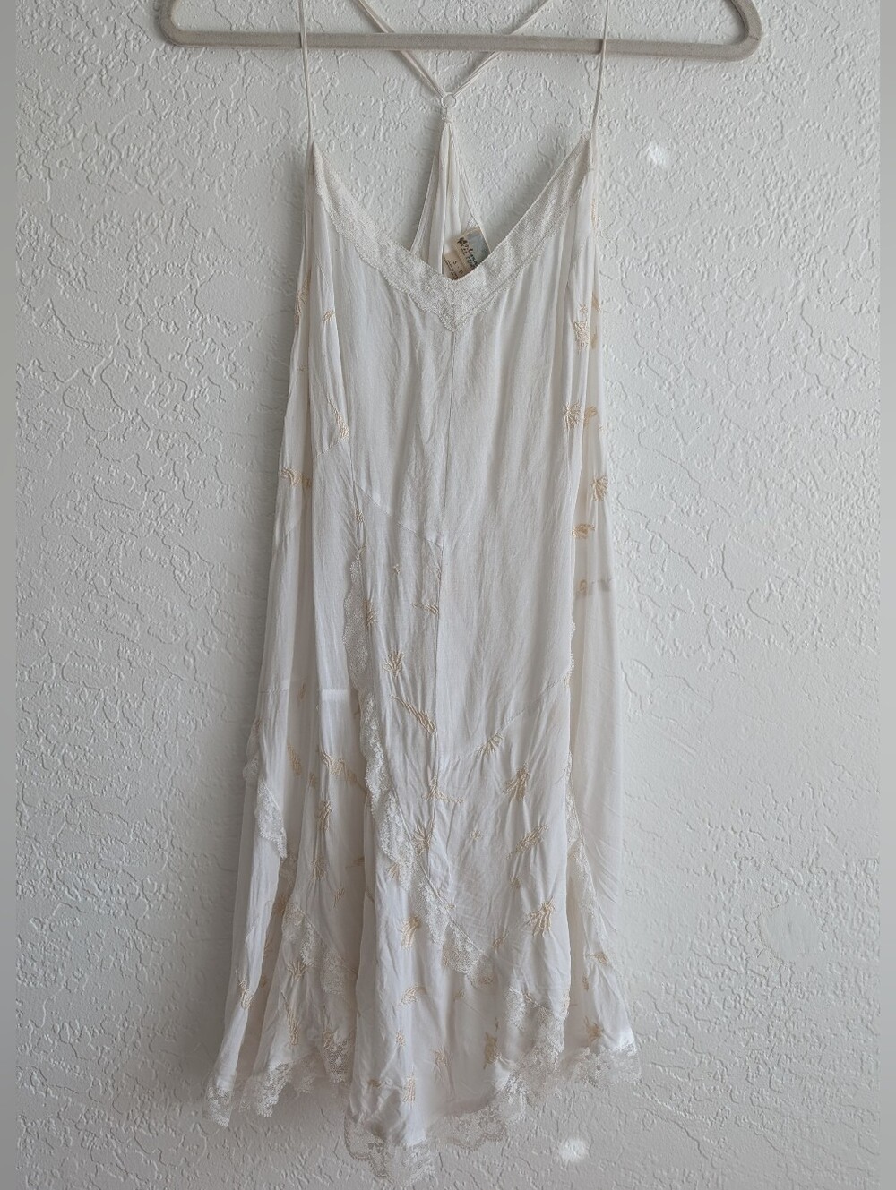 Free People Cream Lace-Trim Slip Top - Picture 2 of 12